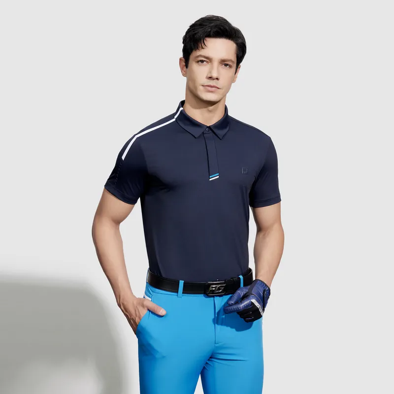 FILA Polo Shirts Men Tide Blue-4