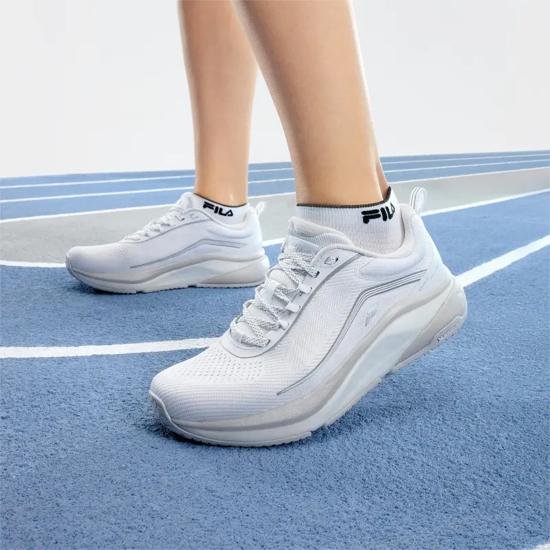FILA SPD PANTHER 2 Cushioning Anti Slip Wear Resistant Breathability Low Top Casual Running Shoes Women's White-8