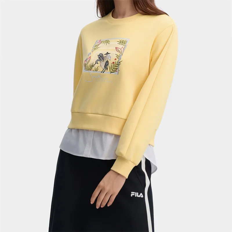 FILA Sweatshirt Women's Golden Armor Yellow-2