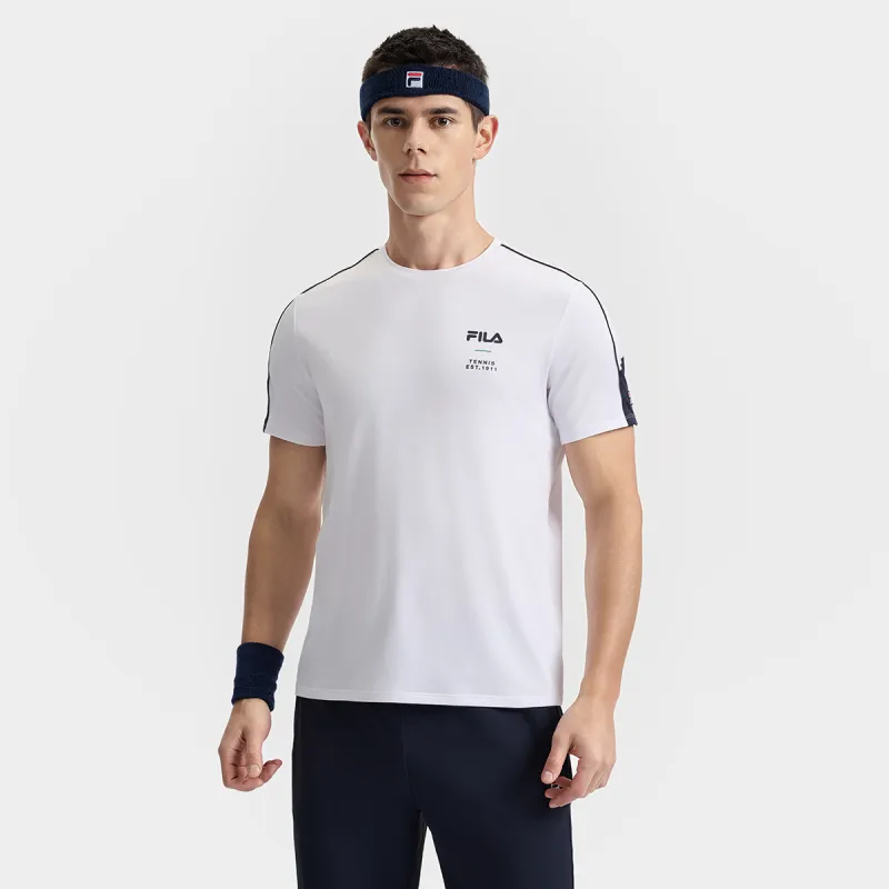 FILA Athletics Tennis T Shirt Men's Jade White-3