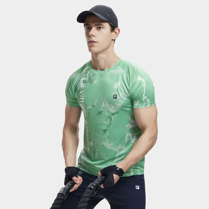 FILA T-Shirt Men's Pomegranate Green-4