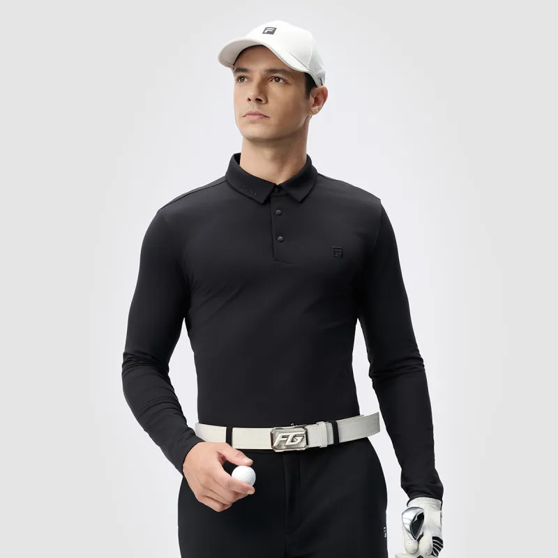 FILA Golf Series Polo Shirt Men's Pitch Black-3