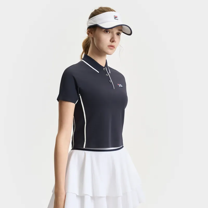 FILA TENNIS Polo Shirt Women's RD Royal Blue-5