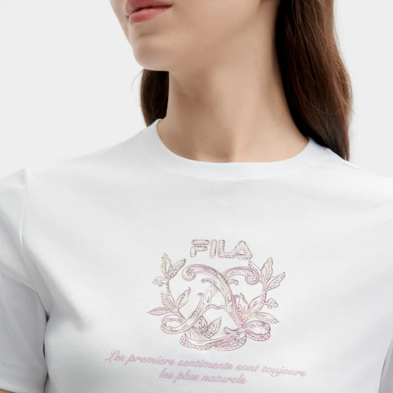 FILA Heritage SS24 T Shirt Women's Sun White-2