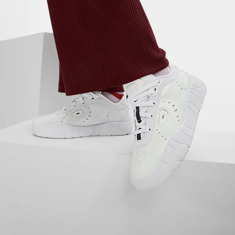 FILA MELT Wear Resistant Low Top Skateboard Shoes Women's White Gray-6