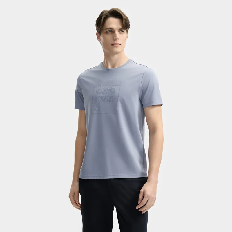 FILA T Shirt Men's Polar Ice Blue-2