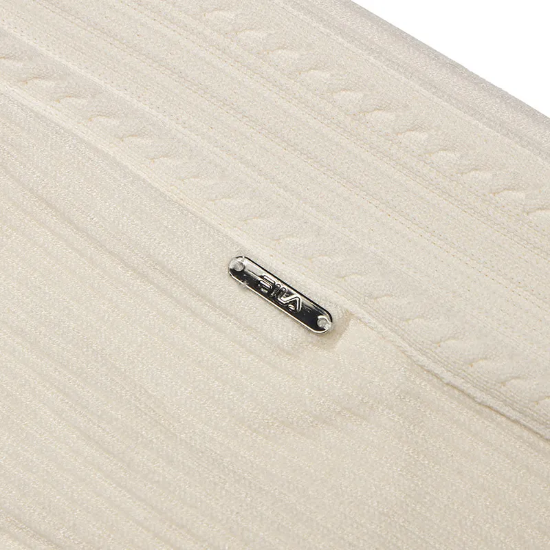 FILA Knitted Sports Pants Women's Steam White-7