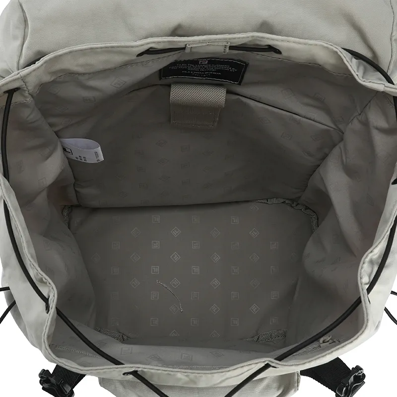 FILA Fabric Backpack Regular Unisex Morning And Evening Gray Khaki-3