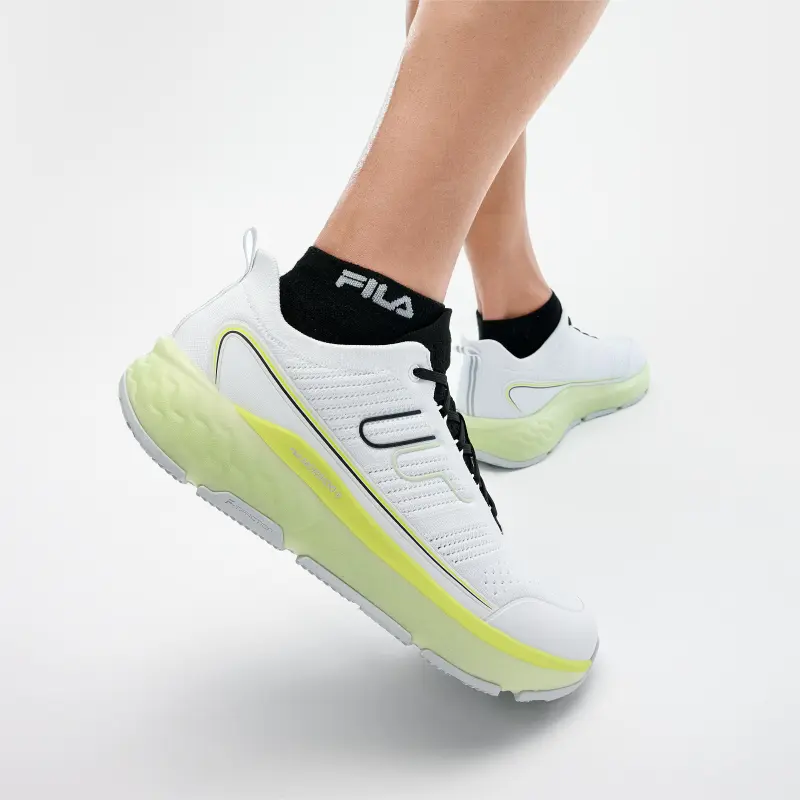 FILA MIND 7 Cushioning Anti Slip And Wear Resistant Low Top Casual Running Shoes Men's White-5