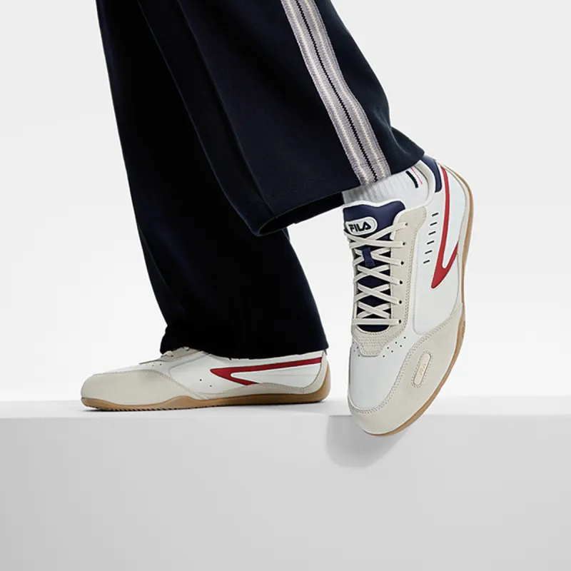 FILA Slip Resistant, Abrasion Resistant, And Balanced Low Top Skateboard Shoes Men's White Gray-2