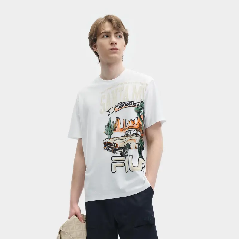 FILA Heritage Collection T Shirt Men's White-2