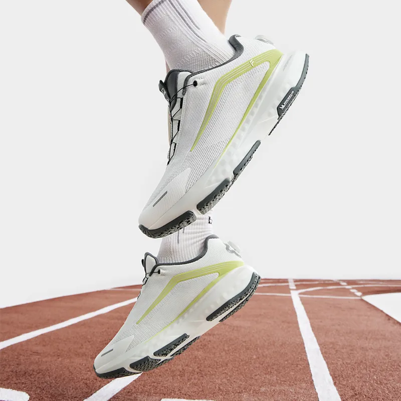 FILA Cushioned Slip Resistant Breathable Lightweight Low Top Running Shoes Men's Bright White/Sulfur Spring Green-7