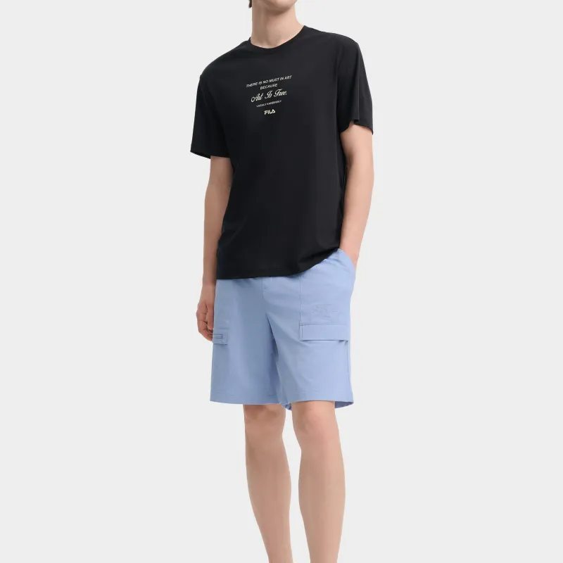 FILA Casual Shorts Men Dusty Cloud Blue-2