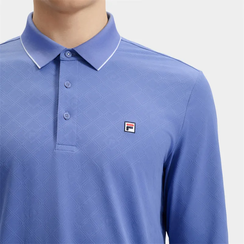 FILA MODERN HERITAGE Polo Shirt Men's Matte Blue-3