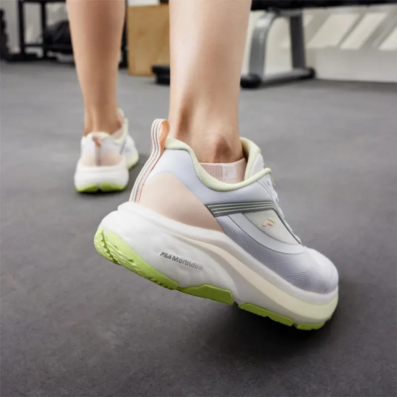 FILA NUVOLE 2 Cushioned Anti Slip Wear Resistant Breathable Lightweight Low Top Running Shoes Women's White Green-6