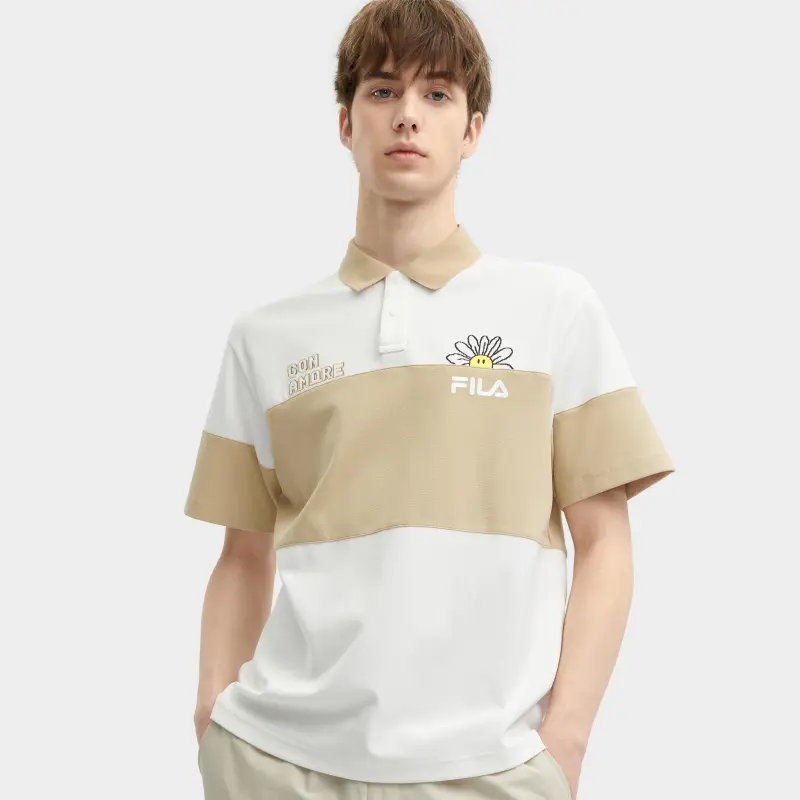 FILA ORIGINALE Polo Shirt Men's Cloud White-4
