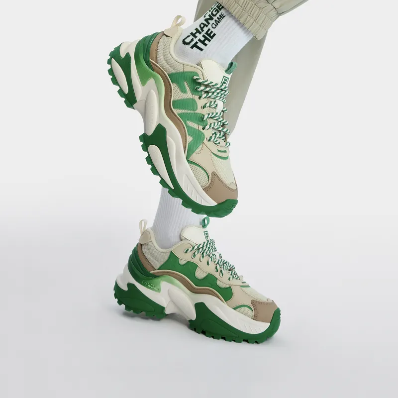 FILA CELLA Cushioning Low Top Chunky Sneakers Women's Light Pea Green-5
