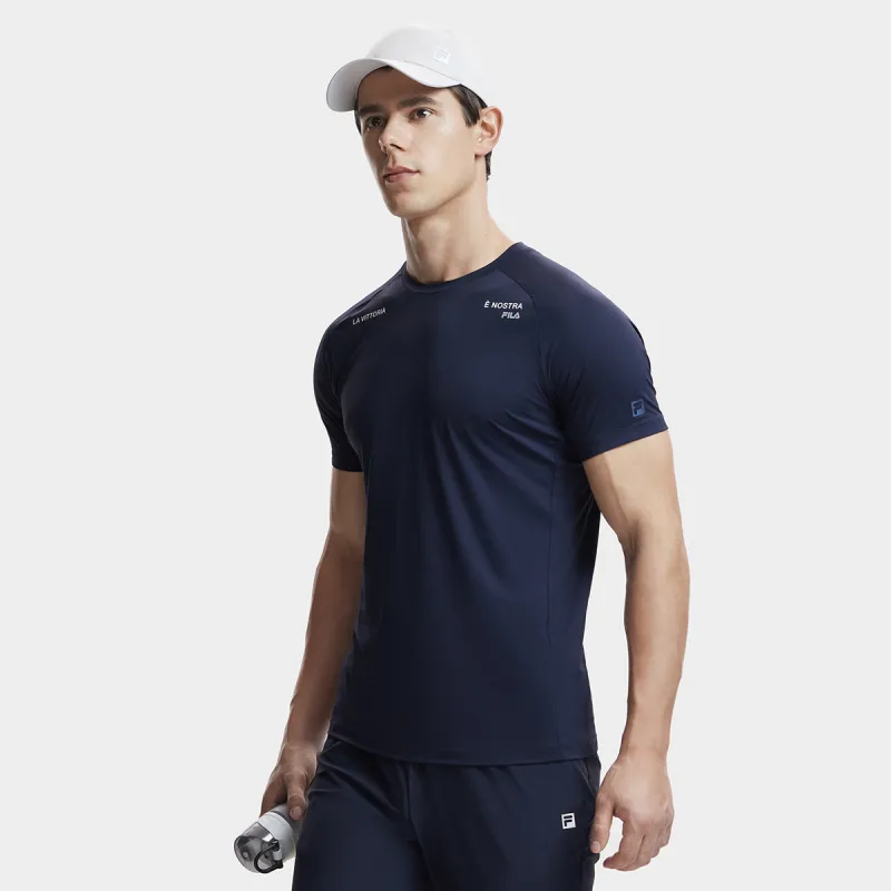 FILA SS24 T Shirt Men's RD Royal Blue-3