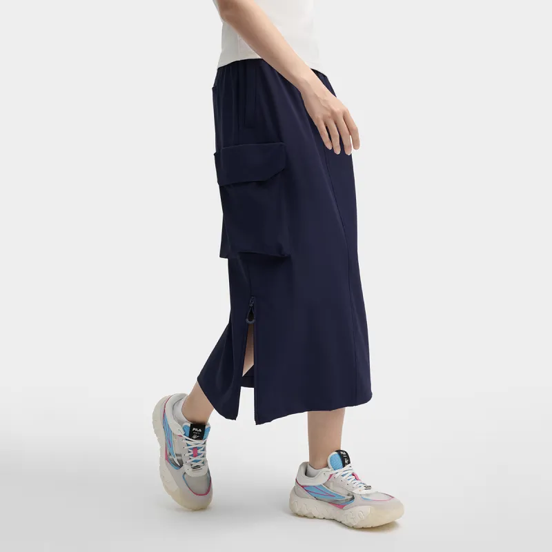 FILA Casual Short Skirts Women's Secret Mirror Blue-4