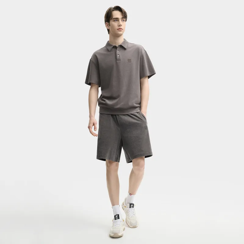 FILA MILANO Italian Luxury Sports Collection Casual Shorts Men's Leather Brown-5
