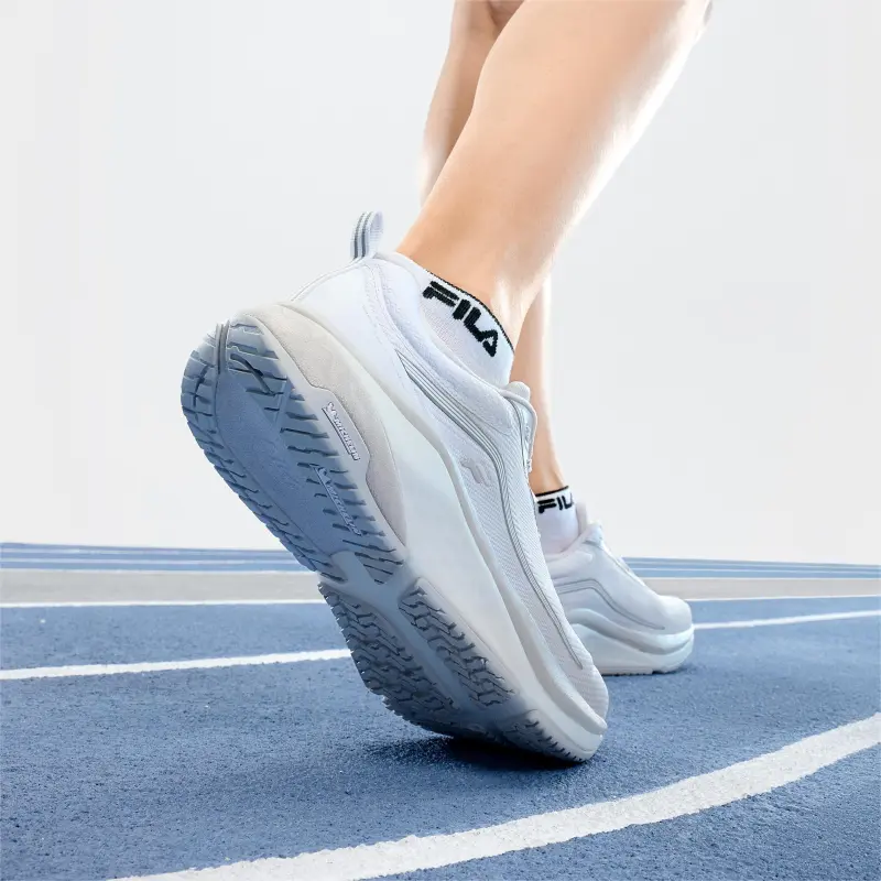 FILA SPD PANTHER 2 Cushioning Anti Slip Wear Resistant Breathability Low Top Casual Running Shoes Women's White-4