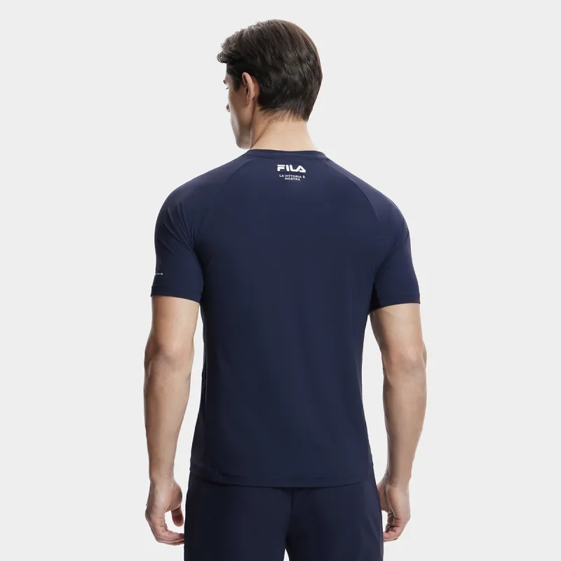 FILA Casual T Shirts Men's RD Royal Blue-3