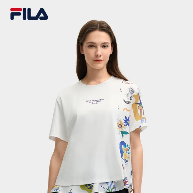 FILA Lifestyle T Shirt Women's Cloud White-2