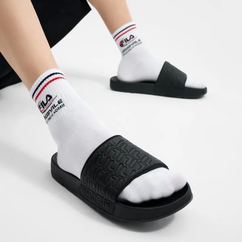 FILA DRIFTER Slip Resistant Abrasion Resistant Slide Slippers Men's Black-7