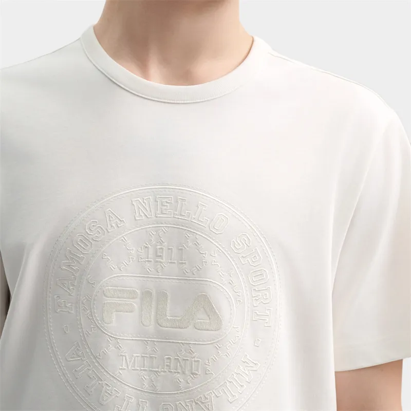 FILA T Shirts Men Cloud White-2