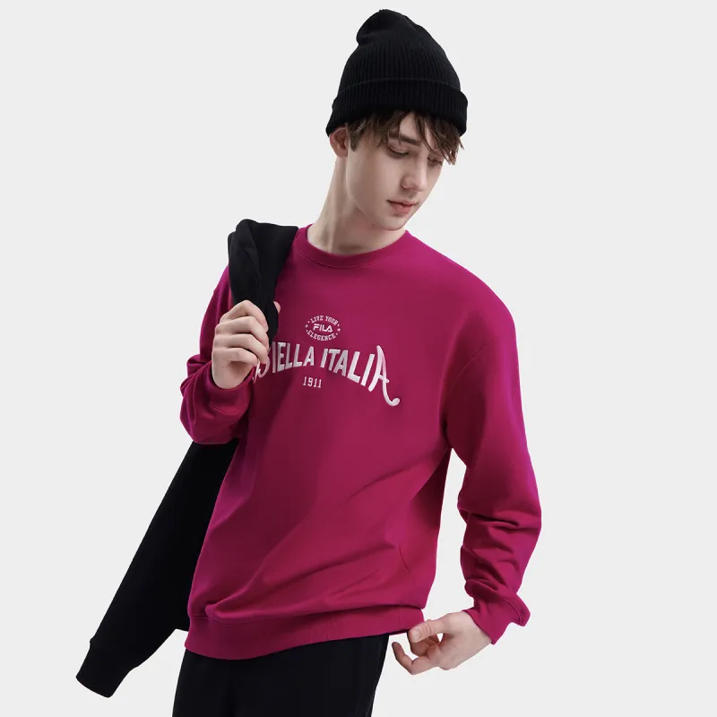 FILA Sweatshirt Unisex True Rose Red-2