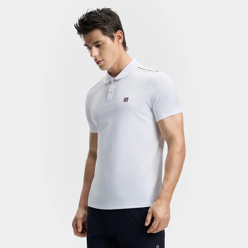 FILA Polo Shirts Men Bright White-4