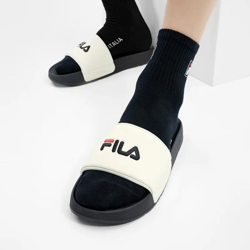 FILA DRIFTER Slip Resistant Abrasion Resistant Slide Slippers Men's Antique White-5