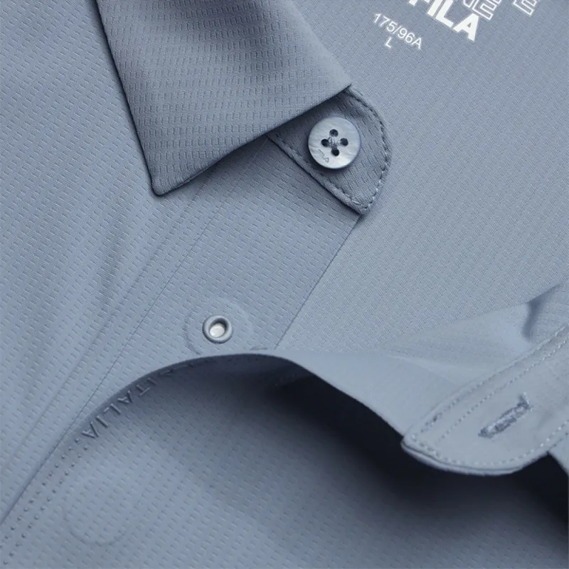 FILA Polo Shirt Men's Polar Ice Blue-5