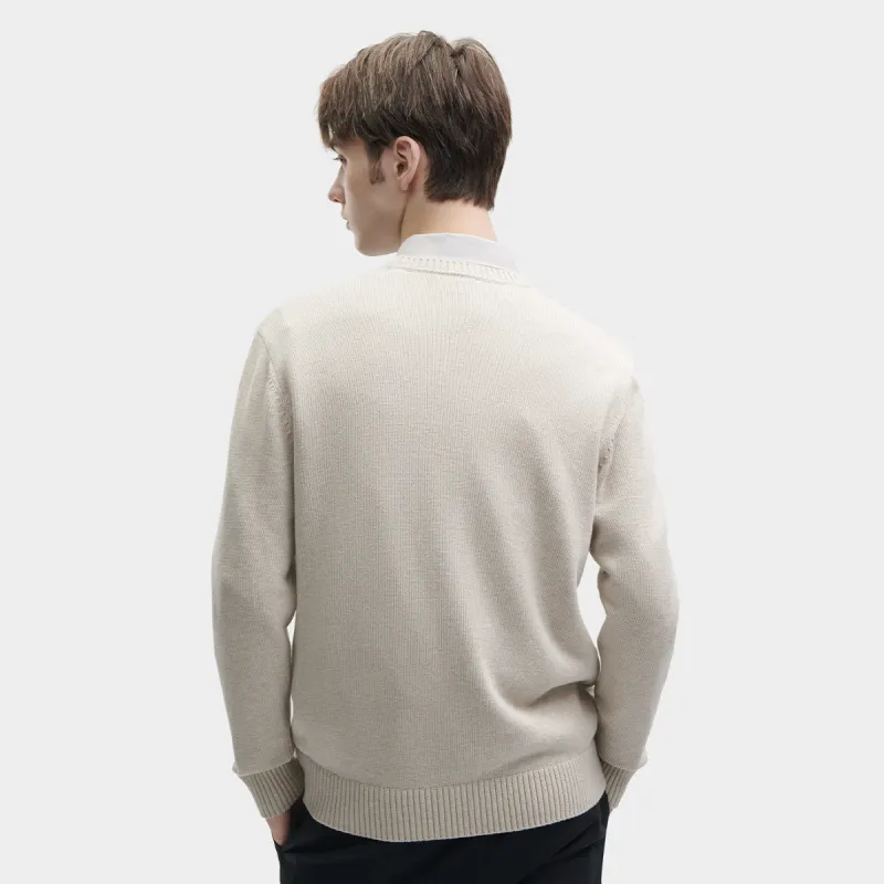 FILA Knitwear Men's Soft Khaki Heather Gray-5