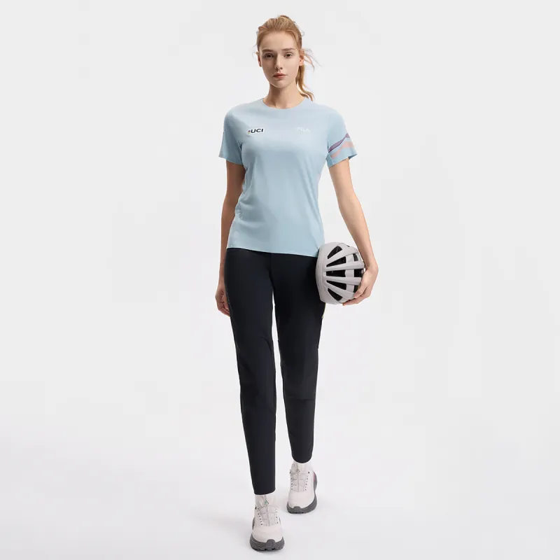 FILA CYCLING T Shirt Women's Clear Bright Blue-6