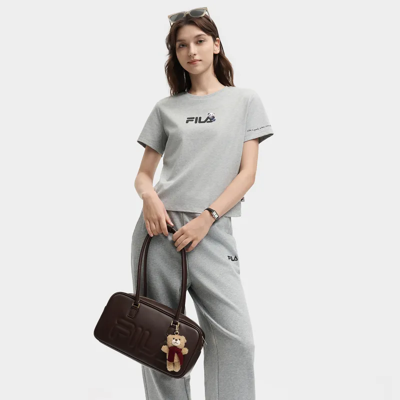 FILA ORIGINALE PU Shoulder Bag Women's Chocolate Brown-3
