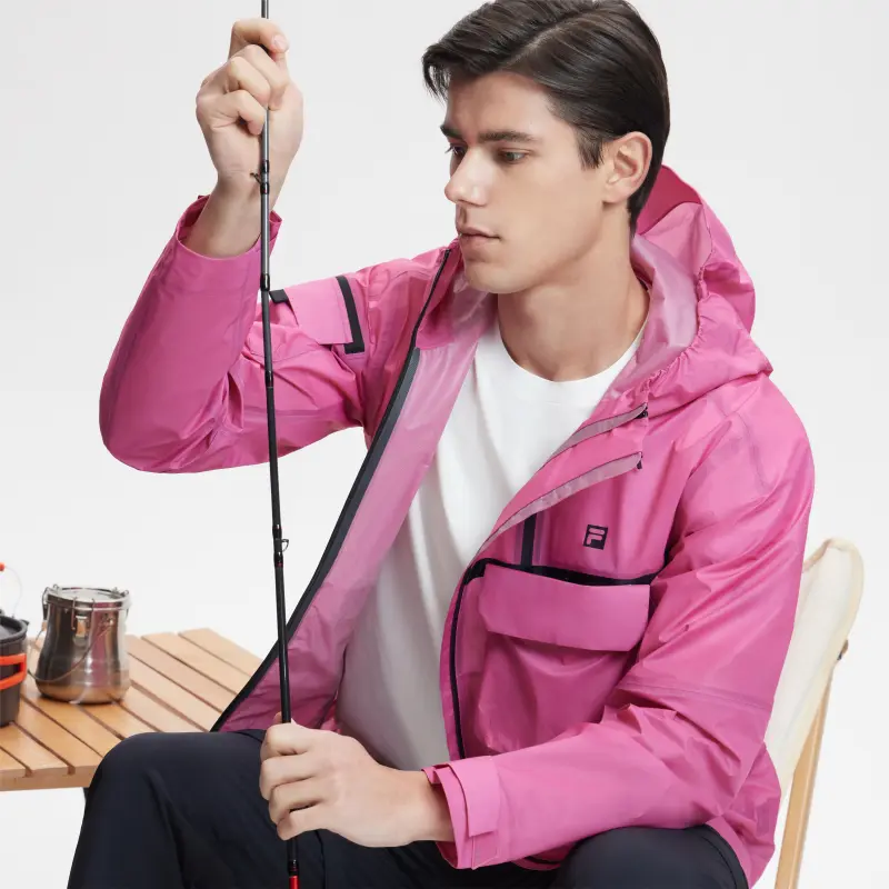 FILA Jackets Men Spring Plum Red-5