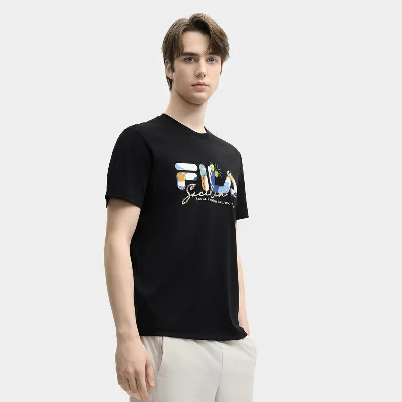 FILA HERITAGE T Shirt Unisex Jet Black-2