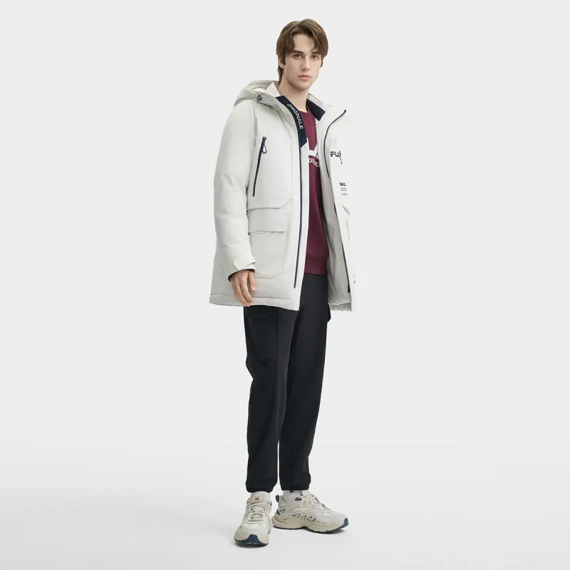 FILA ORIGINALE Down Jacket Men's Pale White Gray-5
