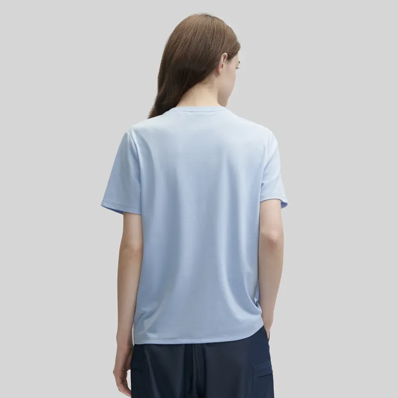 FILA Heritage SS24 T Shirt Women's Mountain Temple Blue-2