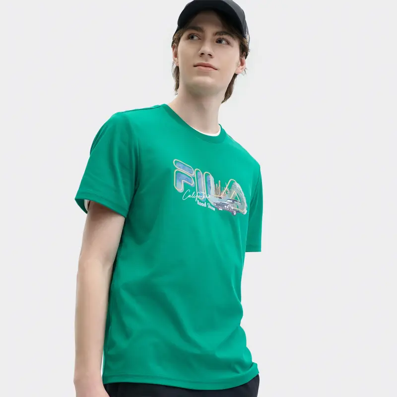 FILA Heritage SS24 T-Shirt Men's Ten Thousand Green-3