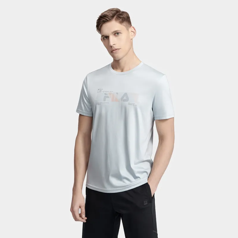 FILA T Shirt Men's Light Space Blue-4