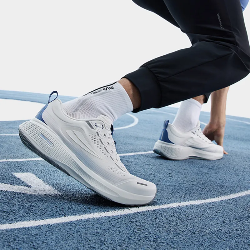 FILA NUVOLE Low-Top Running Shoes Men's White In White-6