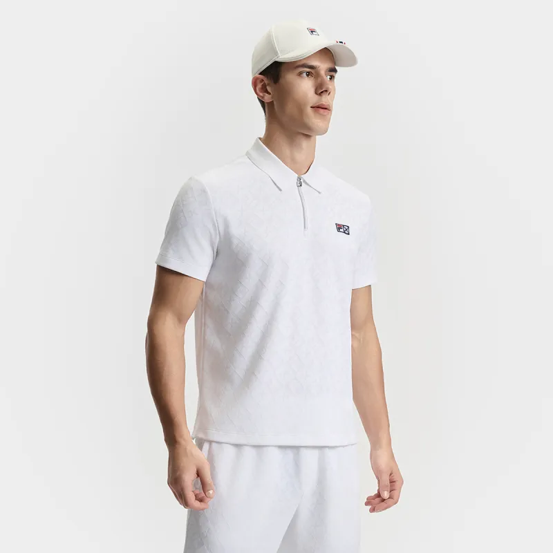 FILA Athletics Tennis Polo Shirt Men's Jade White WT-3
