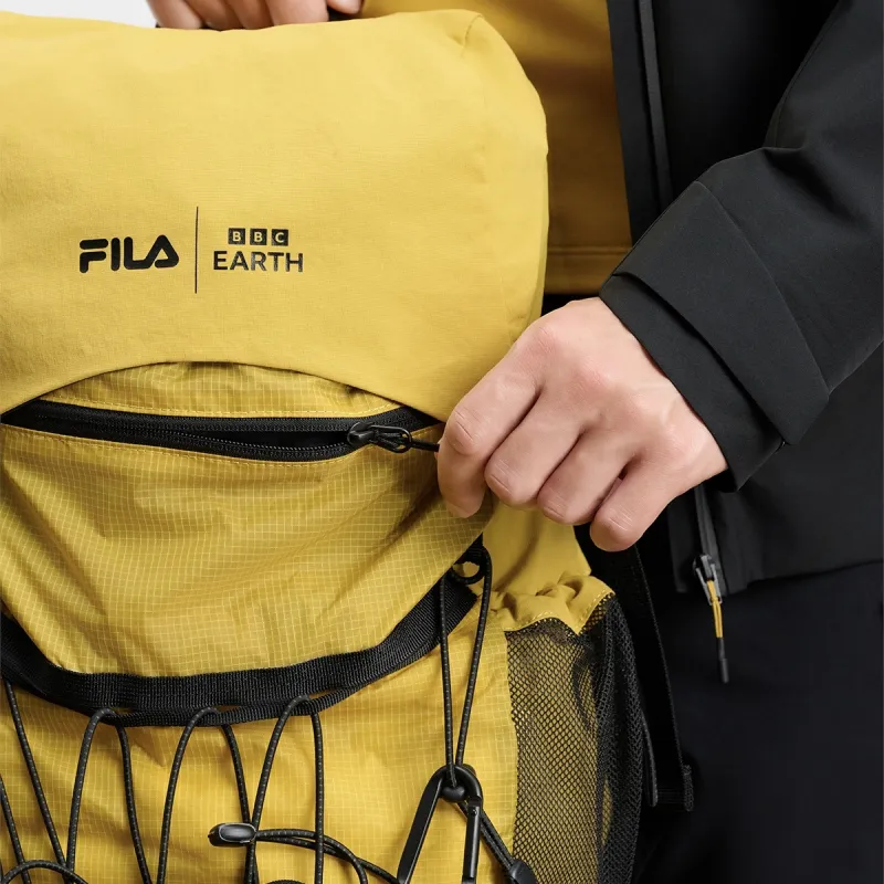 FILA BBC EARTH Collaboration Collection Fabric Backpack Regular Men's Coconut Cool Yellow-5