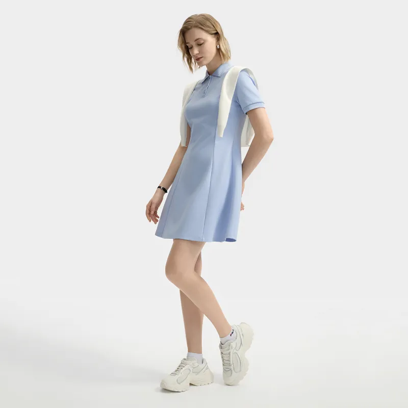 FILA Short Sleeved Dress Women's Brunson Blue-5