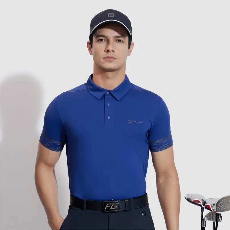 FILA Polo Shirts Men Deep Midnight Blue-5