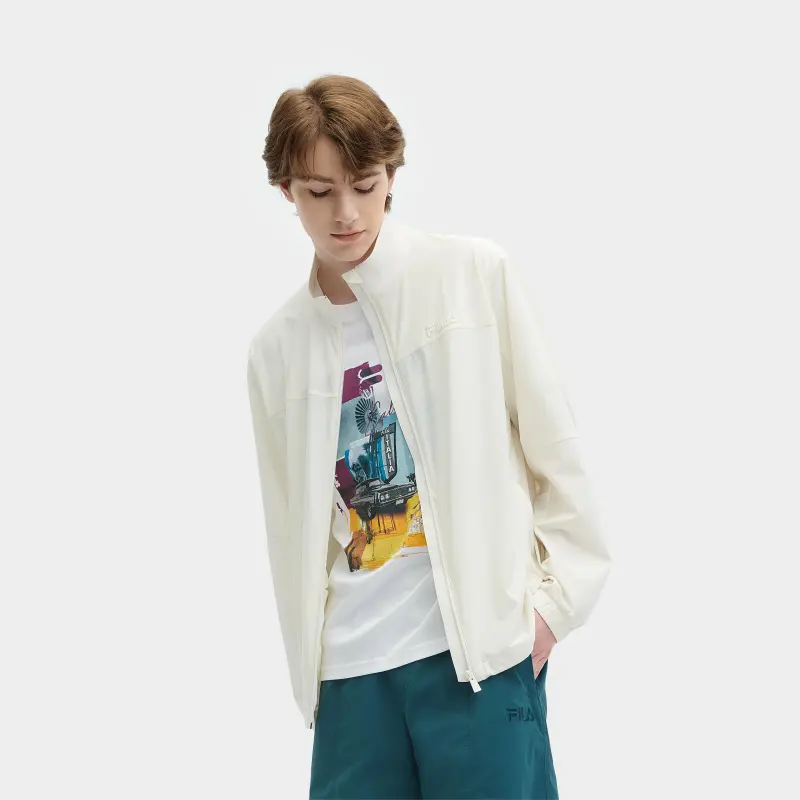 FILA Jackets Men Porcelain White-5