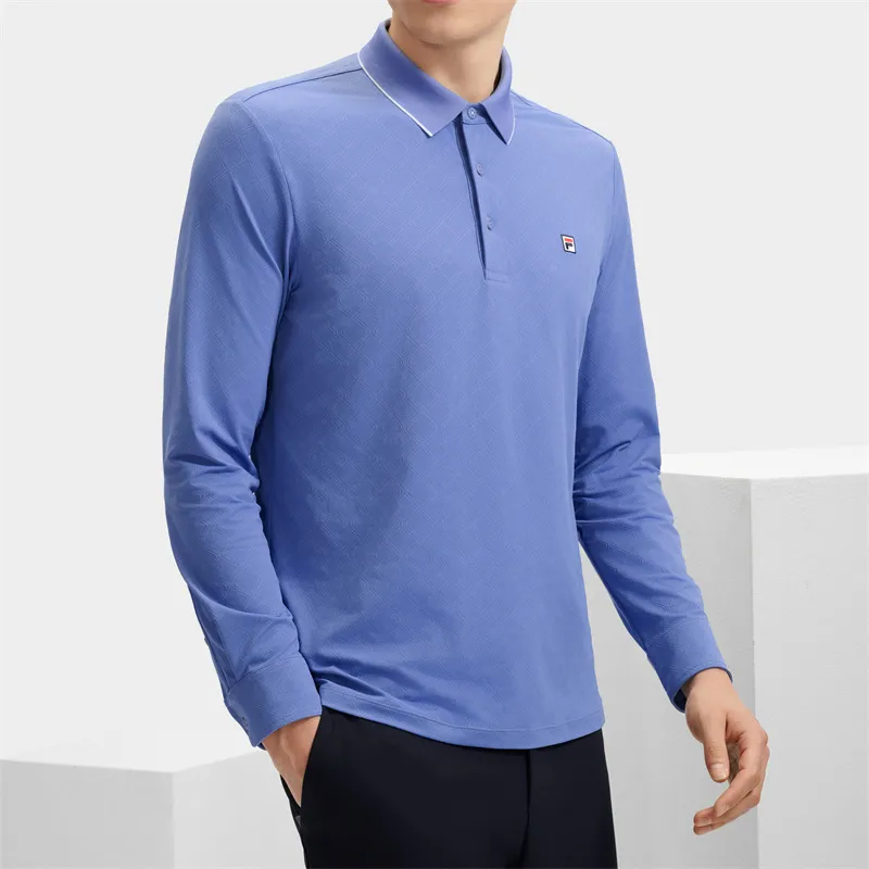 FILA MODERN HERITAGE Polo Shirt Men's Matte Blue-2