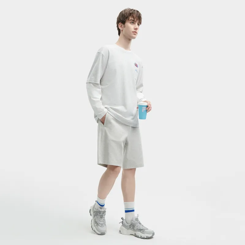 FILA T Shirt Men's Light Pastel Heather Gray-5